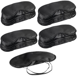20 Pieces Eye Mask Shade Cover Blindfold, Sleep Masks with Nose Pad and Adjustable Strap for Women Men Kids,4 Layers Black,for Travel Sleep, Team Building Games, Party