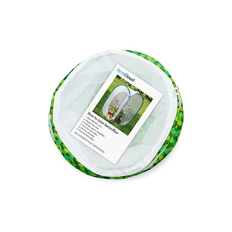 RESTCLOUD Insect and Butterfly Habitat Cage Terrarium Pop-up 12" x
