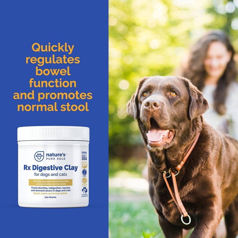 Clay Powder Anti Diarrhea for Dogs & Cats. Supports Gas