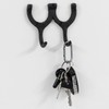 Woodside Cast Iron Wall Mounted Double Horseshoe Hook Coat/Hat/Key Rack,