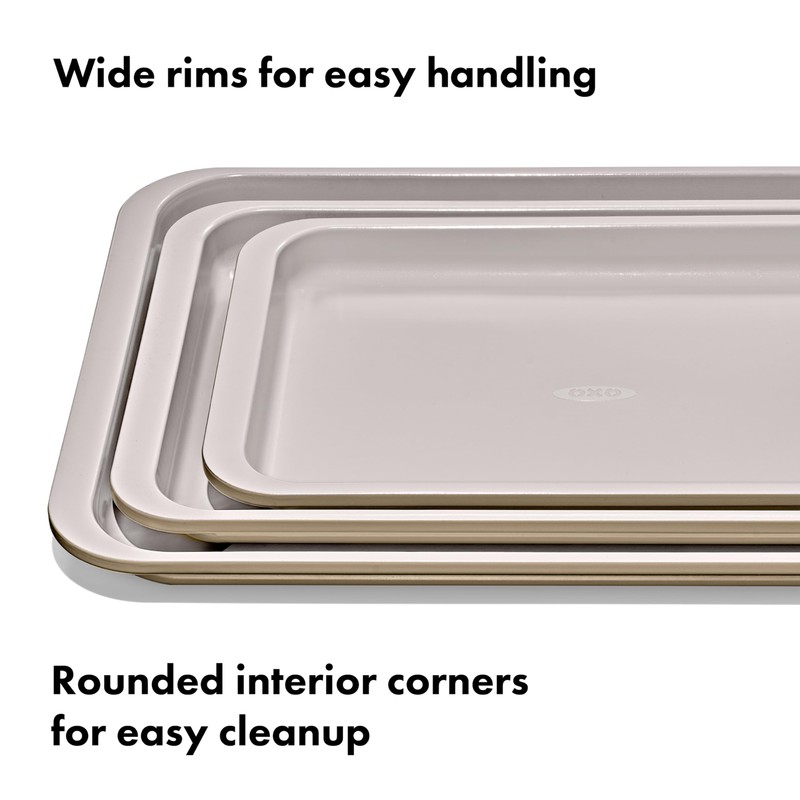 OXO Good Grips Non-Stick Pro Ceramic Coated Metal Bakeware 3-Piece