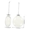 OFFSCH Pack of 10 Flat Christmas Baubles Christmas Decorations Transparent