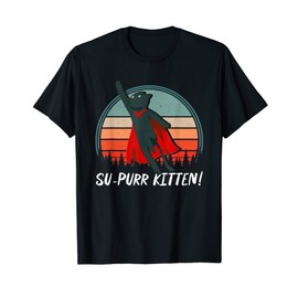 Funny Super Kitten | Retro Cat Superhero | Cats Lover T-Shirt