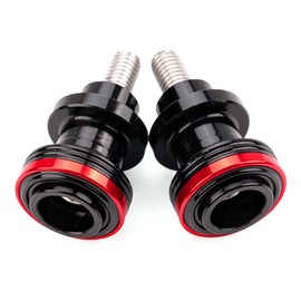 CCYYMOWOK Pack of 2 M8 Nottolini Motorcycle Stand Accessories, Universal Swing Caps for Motorcycle Stand 8mm Coil Mounts for Motorcycle Handlebar Holder Rear Thread CNC Aluminium (Red)