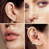 Kabwea Pack of 8 316L Steel Coloured Nose Piercing Studs,