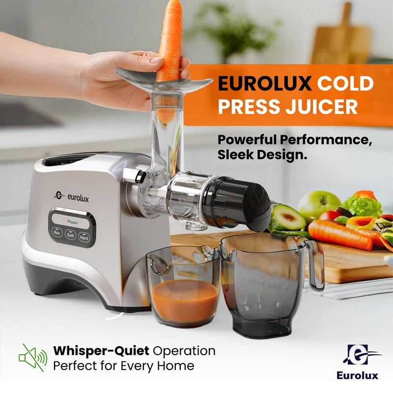 Eurolox Slow Masticating Juicer – Cold Press Machine for High-Yield