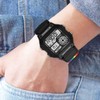 Digital Chronograph Watch Luminous Waterproof Multi Function Retro Style Square