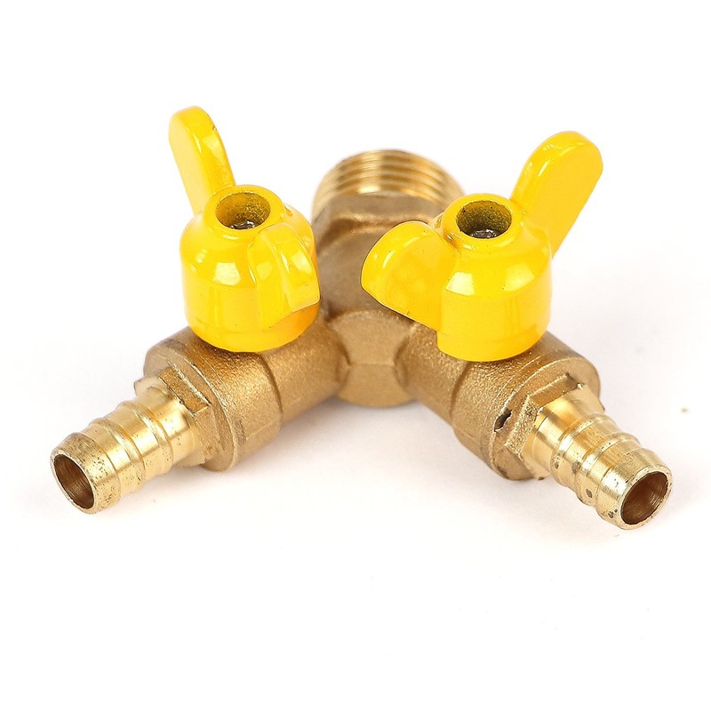 Soytich YV06 2-Way Y-Splitter 1/2 Inch with Shut-off Valves for