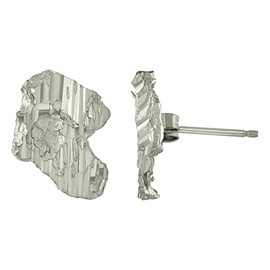 Diamond2Deal 925 Sterling Silver Nugget Stud Earrings