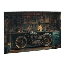 MA6GE8DE Vintage Style Motorcycle Puzzles for Adults 500 Pieces,Stress Relieving Pleasure,Challenging Mental Puzzles,Appreciate The Charm of Machinery,Unique Artwork for Adults,for Motorcycle Lovers