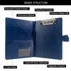 GraduationMall A5 Conference Folder Travel Portfolio with Clipboard Magnetic Clasp