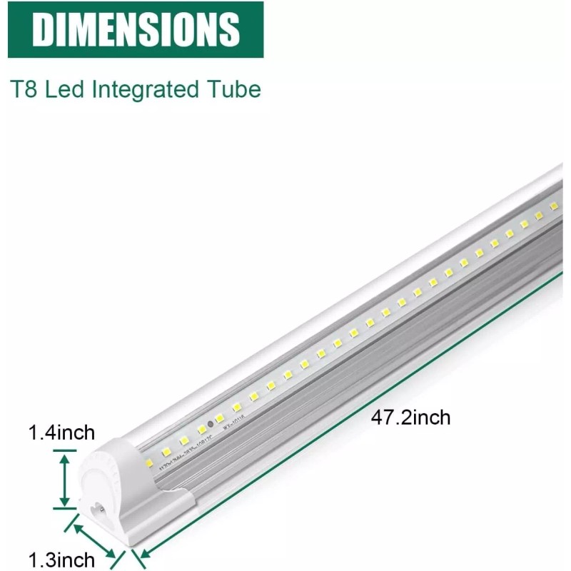 SZHLUX 10 Pack LED Shop Light 4FT 42W 5000K Daylight