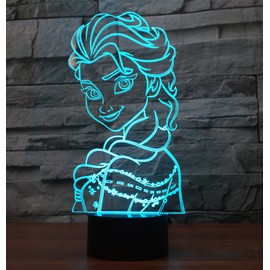Hologram 3D Lamp Creative Night Light, LED Light for Kid's Bedroom Living Room