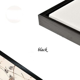 Emuledo Canvas Floater Frames for 16x20 Inch Painting 3/4 inch Deep Perfect Floating Frame, Art frame for Wall Prints for Living Room, Bedroom, and Kitchen ,Framed Already(Frame for 16"X20" Canvas, Black)