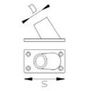 Yacht Steel Rail Foot 60° 25 mm, 81 x 48