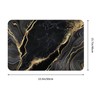 Black and Gold Marble Bath Mats for Bathroom, Soft Absorbent