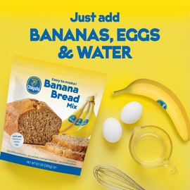 Chiquita™ Banana Bread and Muffin Mix – Moist, Easy-to-Make, No Preservatives - Just Add Bananas, Egg and Water - 13.7 Oz (Pack of 6)