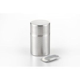 Yoshikawa 2612419 YJ3616 Stainless Steel Tea Canister, Large, 13.5 fl oz (400 ml), Comes in a Wooden Box, Made in Japan, Tsubame Sanjo Gogi