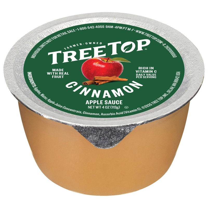 Tree Top Cinnamon Apple Sauce, 6 Count (Pack of 6)