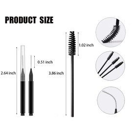 120 Pcs Micro Eyebrow Brush Set, Eyebrow Spoolie Brow Lamination Brush Supplies for Eyebrows Eyelash Brushes Lash Lift Tool for Brows and Lashes Comb Extensions (2 Style, Black)