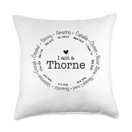 Thorne Family Name - Mom Name Mothers Day Throw Pillow