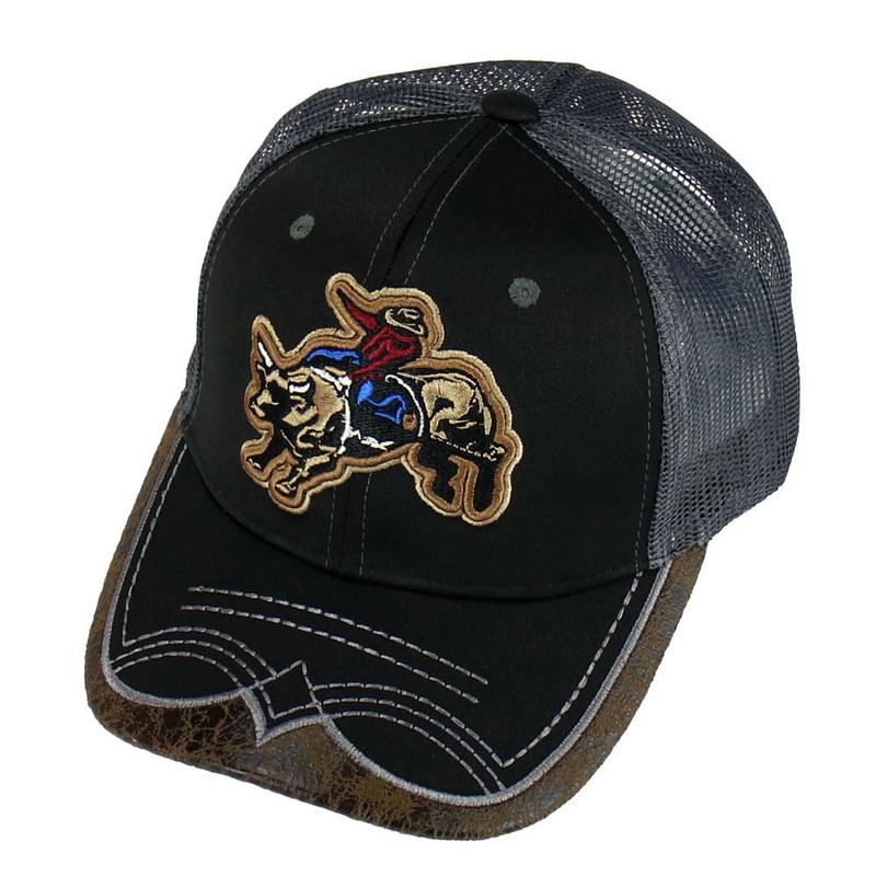Rodeo Cowboy Hat Bull Rider/Horse Western Trucker Mesh Snapback Baseball