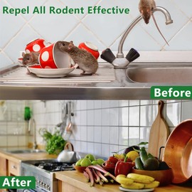Mouse Repellent Pouches, Rat Repellent with Peppermint Oil, Mice Repellent Outdoor & Indoor, Environment Friendly, Keeps Mice Out Mice Deterrent for House/Car/RV/Boat/Garage/CABI, 10Pcs