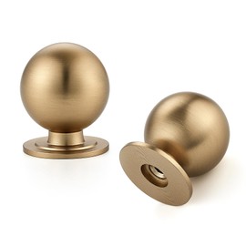 Ravinte Decor 24 Pack Champagne Bronze Cabinet Knobs, Round Dresser Knobs, Ball Kitchen Cabinet Hardware, 0.95" Diameter