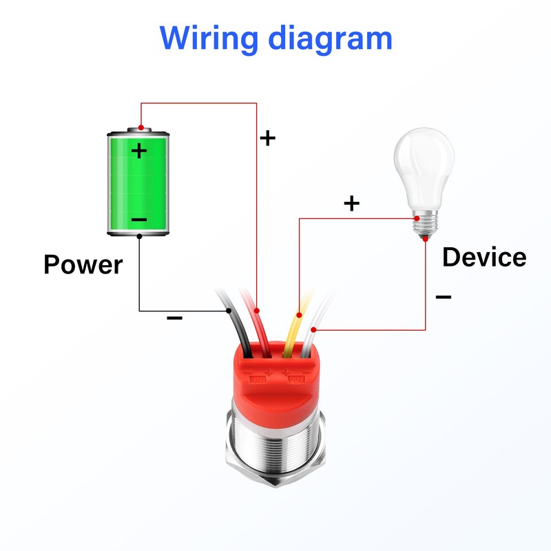 SinLoon 19 mm Touch Switch 0.74 Inch LED - Latching