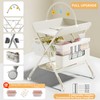 QMHHRJT Changing Table, Portable Baby Changing Table with Wheels, Upgraded