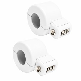 Door Knob Lockout Device Cover to Disable Doorknob/Faucet/Water Valve Hose Lock Door Handle Temporary Lock for Bedroom Door from Outside Door Handle Without Drilling (2, White)