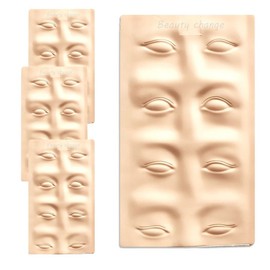 Semi-permanent three-dimensional practice rubber plate, 4 pieces, eyebrow eyeliner / 반영구 입체 연습 고무판, 4개, 눈썹 아이라인
