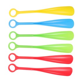 Baluue 6pcs Long Handle Shoe Horns Comfortable Grip Shoehorns for Seniors Pregnant Women and Disabled Durable Material for Easy Shoe Lifting
