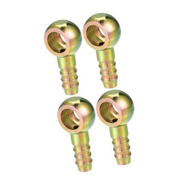 A ABSOPRO Banjo Bolt Hose Barb Fitting/Inner Brake Fuel Line Fitting Adapter for Car Motorcycle/Durable Metal 14mm ID 12mm OD / 4 Pcs Bronze Tone Item Replacement