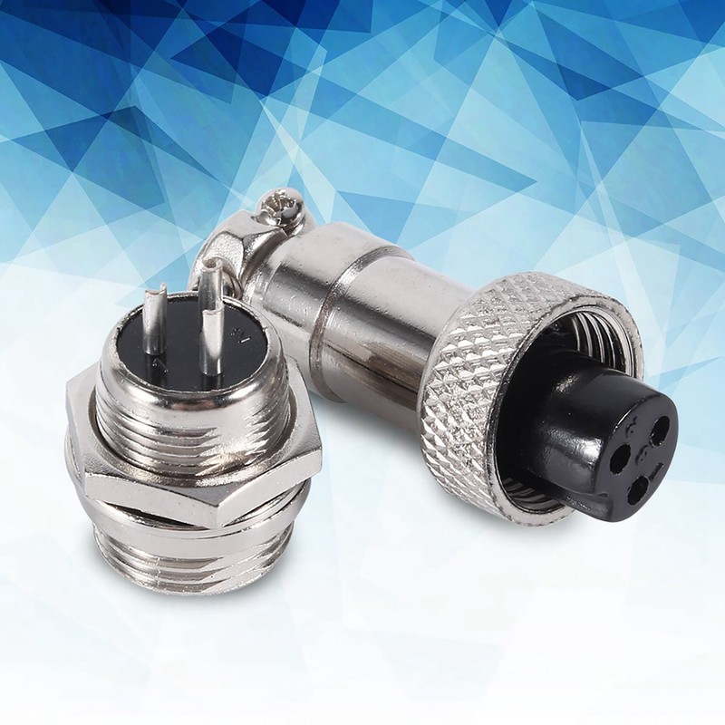 10 Set GX12 3Pin 12mm Aviation Plug Male Female Metal