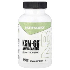 NutraBio, Ashwagandha KSM-66, 600mg, Veggie Capsules 90 Tablets / NutraBio (뉴트라바이오), Ashwagandha KSM-66, 600mg, 베지 캡슐 90정
