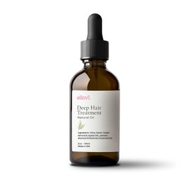 Ellovi Deep Hair Treatment Oil – 100% Natural Leave-In Hair Repair for Growth & Hydration – Castor, Jojoba, Almond & Rosemary Oils – Vegan, Clean, Frizz Control for All Hair Types, 2oz