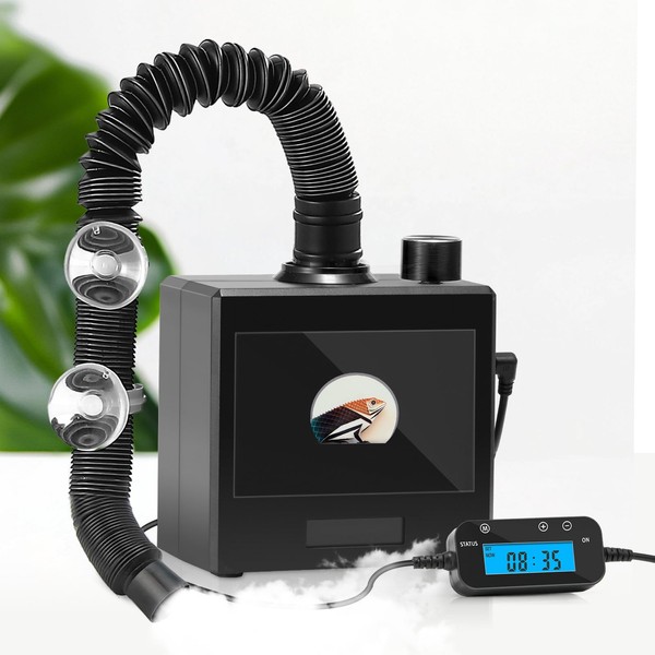 Reptile Fogger Humidifier for Glass Terrariums, Auto-Refill Misting System with