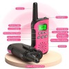 AWANFI Long Range Walkie Talkie Set with LED Flashlight Lanyard,