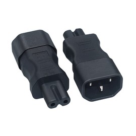 Strhowill C14 to C7 Adapter - Designed for power conversion of IT equipment and household appliances in high-temperature environments. Supports a maximum current of 2.5 amps