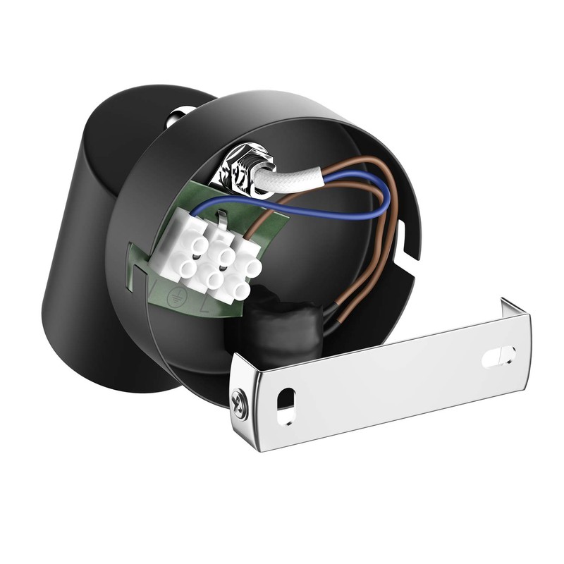ledscom.de Wall spot WAIKA with Switch Black matt + GU10