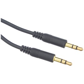 adaptare 10006 Audiokabel 3,5mm Klinkenstecker auf 3,5mm Klinkenstecker, vergoldete Kontakte, ultraslim, 0,6m, schwarz