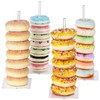 Donut Stand Acrylic 4 Pack, Clear Bagel Display Tower for