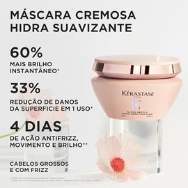 KRASTASE Gloss Absolu Masque Crme Hydra-Glaze, Mascarilla para Cabello Muy Encrespado, Hidrata y Nutre, Con cido Gliclico, cido Hialurnico y Aceite...
