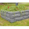 Garden Wizard 2 Foot Stone Landscape Border Wall - Dark