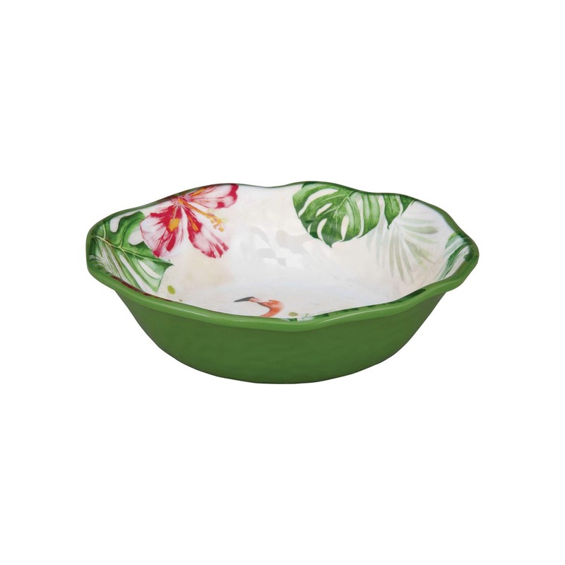 UPware 12 Piece Flamingo Melamine Dinnerware Sets, Outdoor Dishes Set,