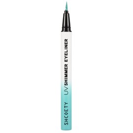 DALVGFN Metallic Neon Liquid Eyeliner Pen, Long Lasting Glitter Eye Liner, Waterproof & Smudge-proof, Glow Under UV Lights, Colorful Eye Makeup For Rave Party Music Festival, Shimmer Malachite Green