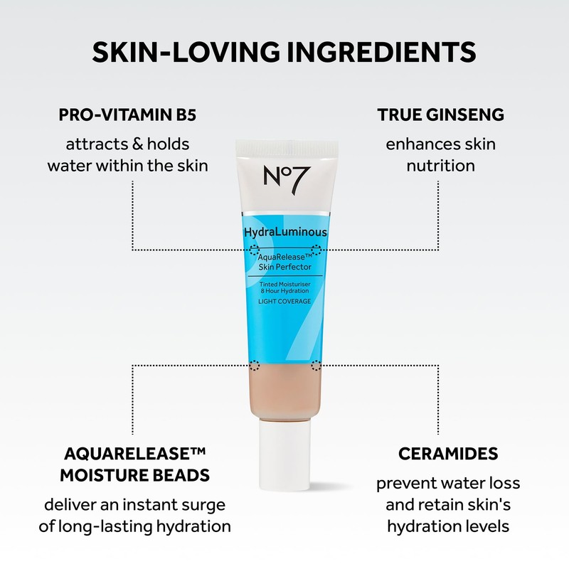 HydraLuminous AquaRelease Skin Perfector Lightly Moisturising Tinted Moisturising Foundation for