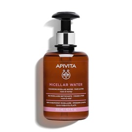 Apivita Agua Micelar Limpiadora 300 ml – Desmaquillante Facial con Miel de Tomillo y Extracto de Rosa – Limpieza Suave y Calma la Piel – Apta para Todo Tipo de Piel