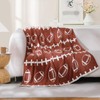 Brown Football Throw Blanket for Couch, Microfiber Fluffy Warm Cozy